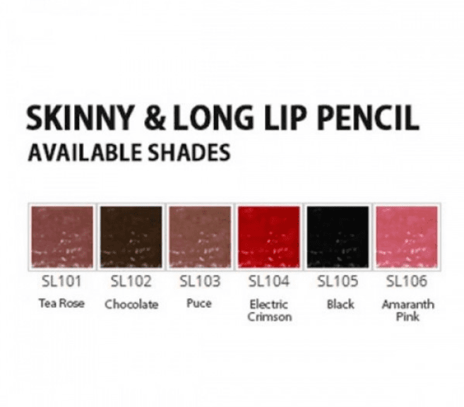 J.Cat Beauty Skinny & Long Lip Pencil - TEA ROSE (SL101)