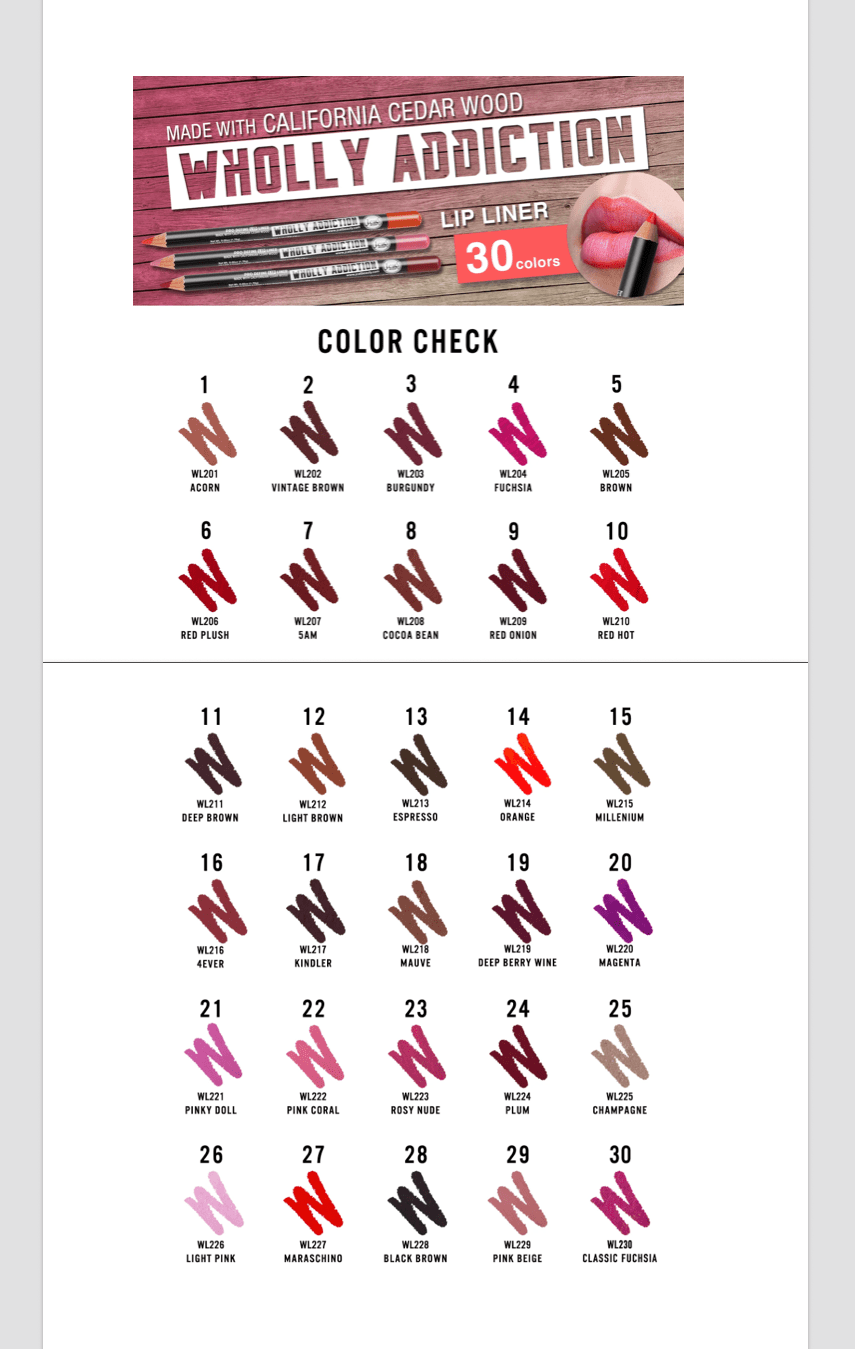 J.Cat Beauty Wholly Addiction Pro Define Lipliner - Deep Brown (WL211)