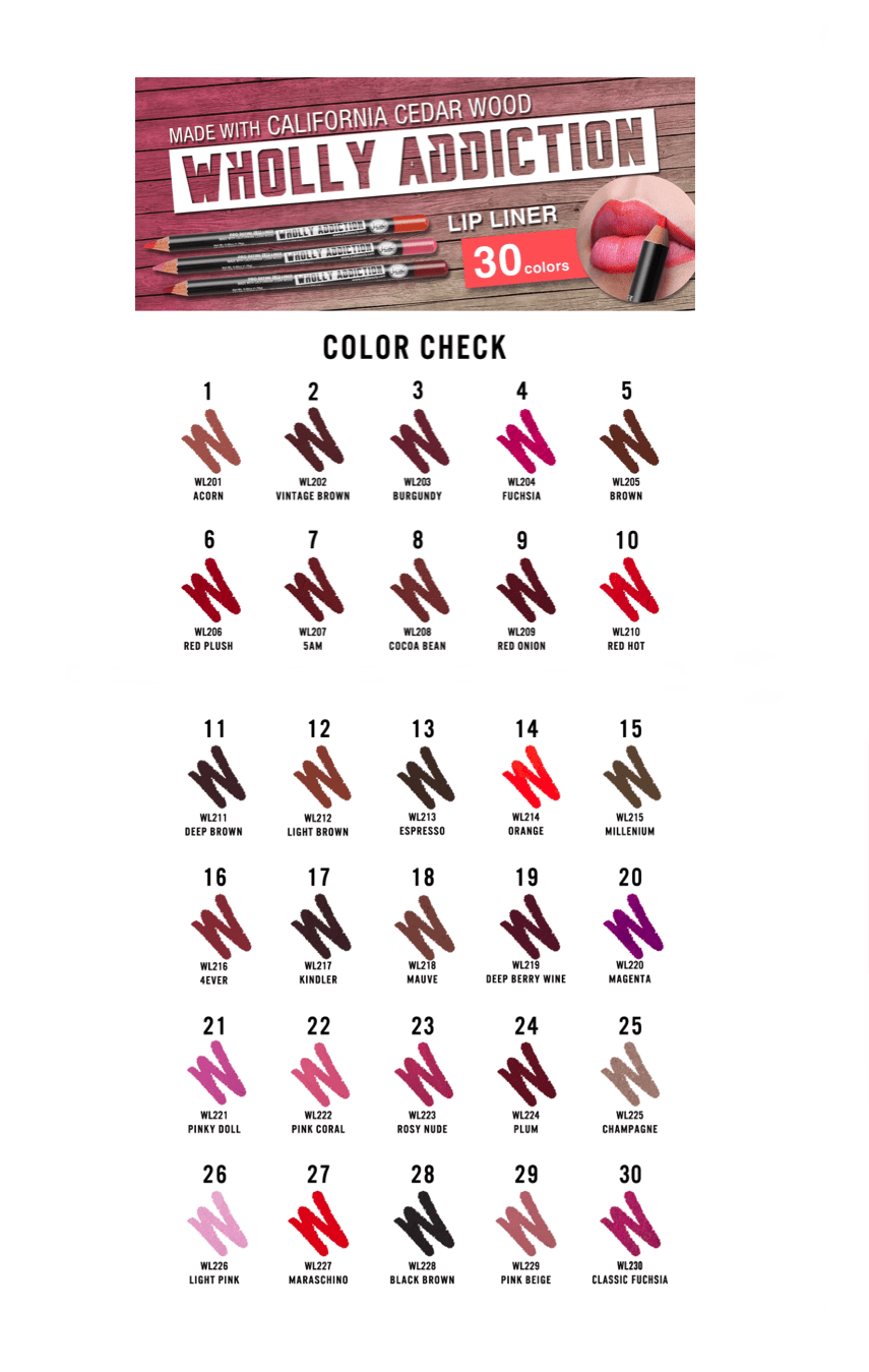 J.Cat Beauty Wholly Addiction Pro Define Lipliner - Red Plush (WL206)