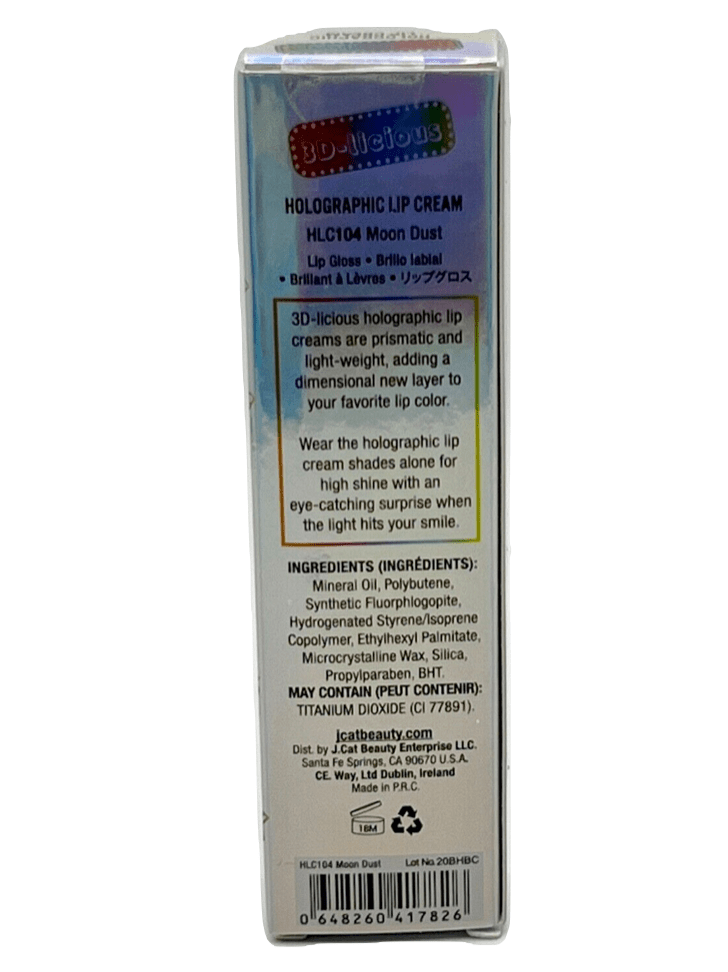 J.CAT 3D-Licious Holographic Lip Cream - MOON DUST (HLC104)