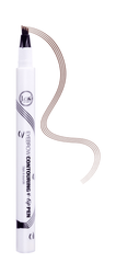 JCat Beauty Eyebrow Contouring 4 Tip Brow Pen - Charcoal Black (ETP104)