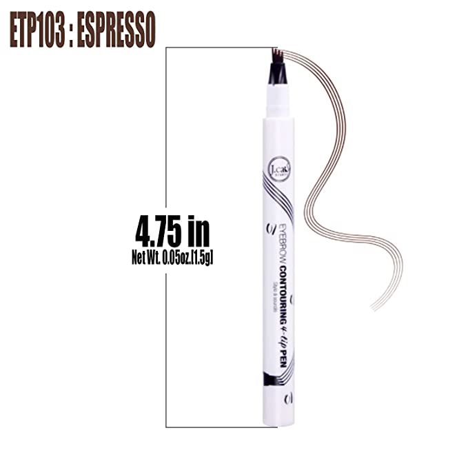 JCat Beauty Eyebrow Contouring 4 Tip Brow Pen - Espresso (ETP103)