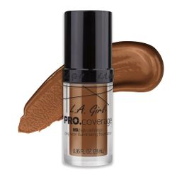 L.A. Girl PRO.Coverage HD Long Wear Illuminating Foundation, Coffee - 654
