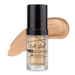 L.A. Girl PRO.Coverage HD Long Wear Illuminating Foundation, Fair - 642
