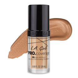 L.A. Girl PRO.Coverage HD Long Wear Illuminating Foundation, Natural - 644