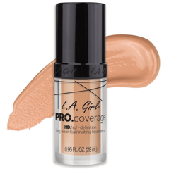 L.A. Girl PRO.Coverage HD Long Wear Illuminating Foundation, Porcelain - 643
