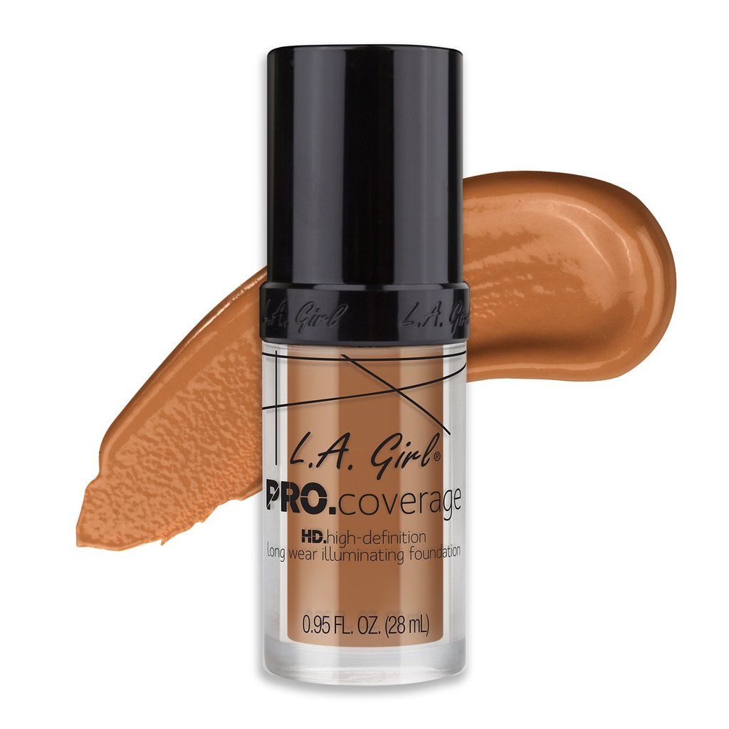 L.A. Girl PRO.Coverage HD Long Wear Illuminating Foundation, Sand - 650