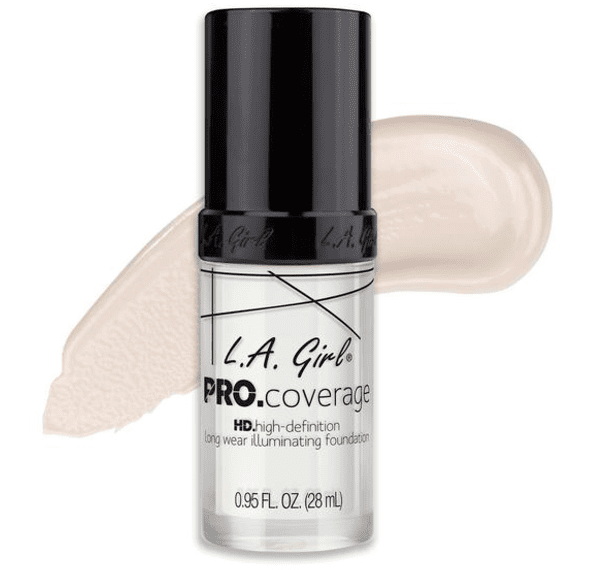 L.A. Girl PRO.Coverage HD Long Wear Illuminating Foundation, White - 641
