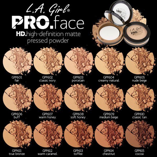 L.A. GIRL Pro Face HD High Definition Matte Pressed Powder - Toffee