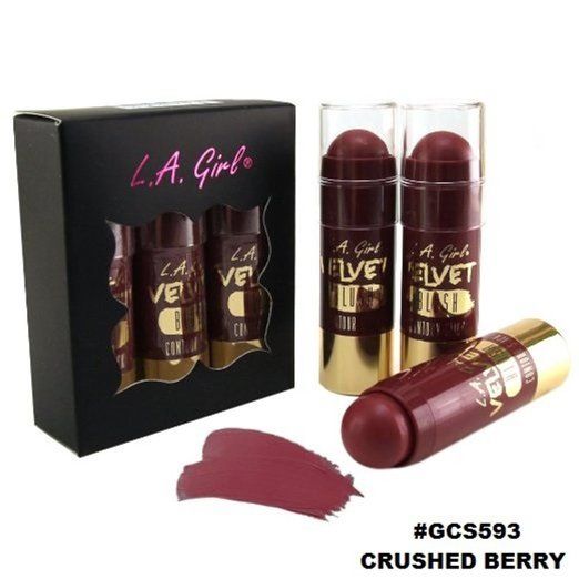 L.A. Girl Velvet Bronzer Contour Stick, 593 Crushed Berry