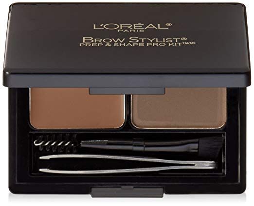 L'OREAL Brow Stylist Prep and Shape Pro Brow Kit, Medium To Dark 387 L'OREAL Brow Stylist Prep and Shape Pro Brow Kit, Medium To Dark 387