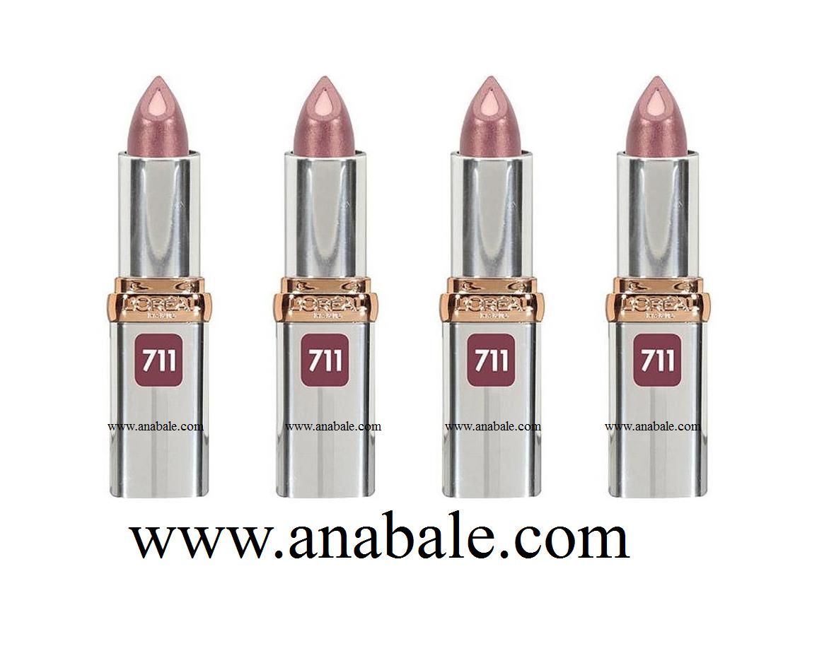 L'Oreal Colour Riche Lipstick, 711 Plum Twist - (Quantity of 4)