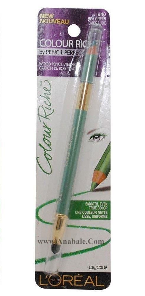 L'OREAL Colour Riche Wood Pencil Eyeliner, Sea Green 940 L'OREAL Colour Riche Wood Pencil Eyeliner, Sea Green 940