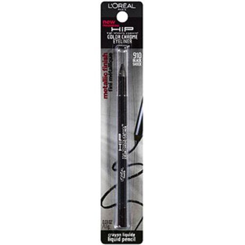 L'Oreal HiP High Intensity Pigments Eyeliner, Color Chrome, 910 Black Shock