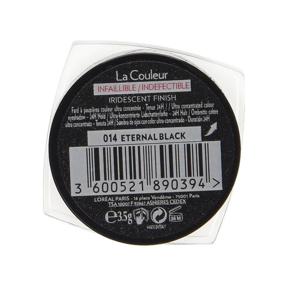 L'Oreal Infallible 24 HR Eye Shadow, 014 Eternal Black