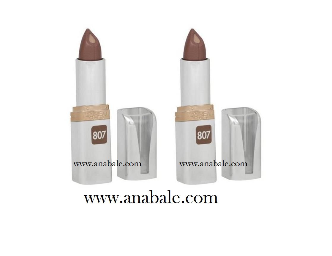 L'Oreal Colour Riche Anti-Aging Serum Lipcolour, 807 Iced Latte, (Quantity of 2)