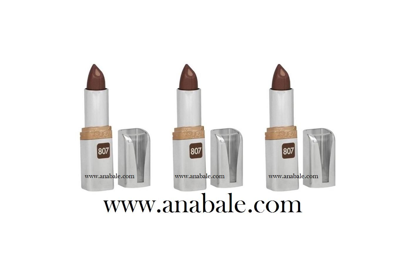 L'Oreal Colour Riche Anti-Aging Serum Lipcolour, 807 Iced Latte, (Quantity of 3)