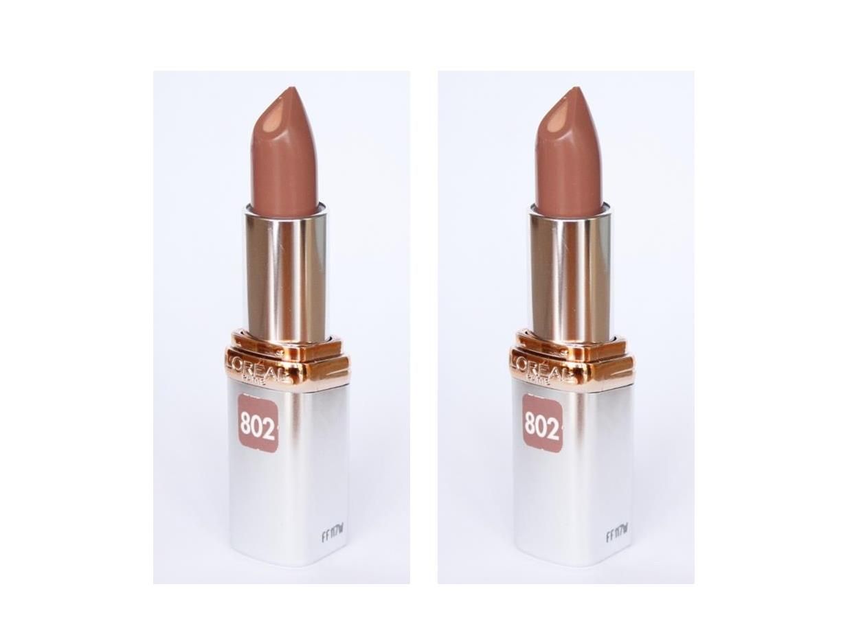 L'Oreal Paris Colour Riche Anti-Aging Serum Lipcolour, Captivating Copper 802, 0.13 oz (3.6 g) (Quantity of 2)
