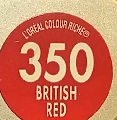 L'OREAL Colour Riche Lipcolour, 350 British Red