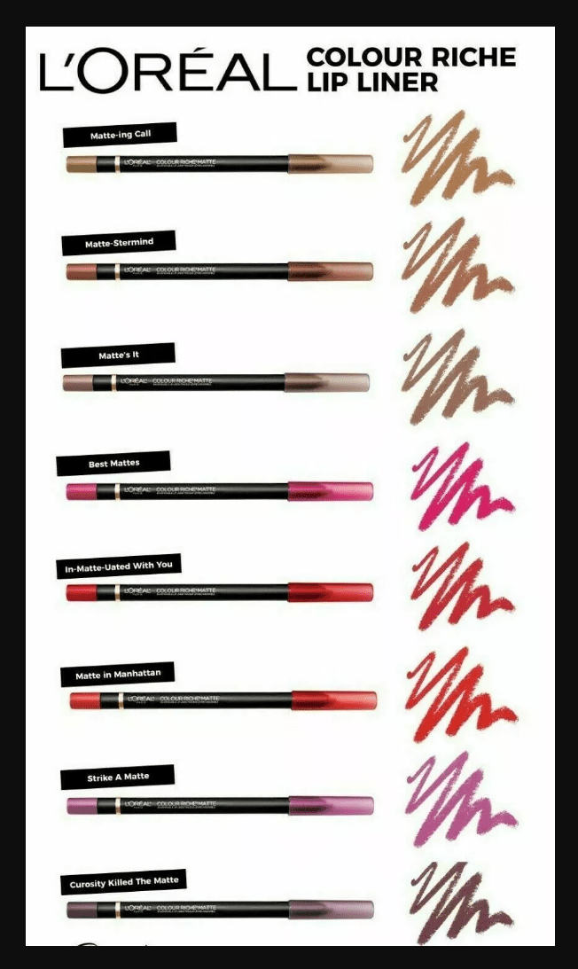 L'OREAL Paris Colour Riche Matte Lip Liner, (108) Best Mattes