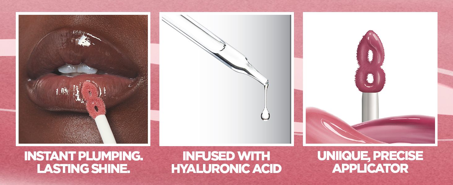  L'OREAL Paris Infallible Pro Gloss Plump Lip Gloss, Rosy Flush (601)