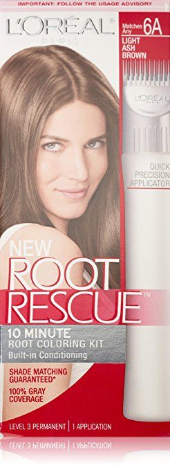  L'OREAL Root Rescue Hair Color, 6A Light Ash Brown 