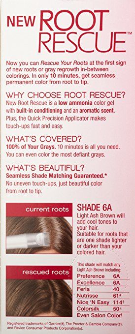  L'OREAL Root Rescue Hair Color, 6A Light Ash Brown 
