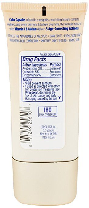 L'Oreal Visible Lift Cc Cream,  SPF 20, 180 Light/Medium