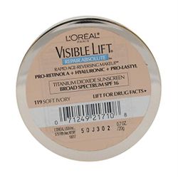 L'OREAL Paris Visible Lift Repair Absolute Makeup, Rapid Age-Reversing, Soft Ivory 119, 0.7 oz (20 g)
