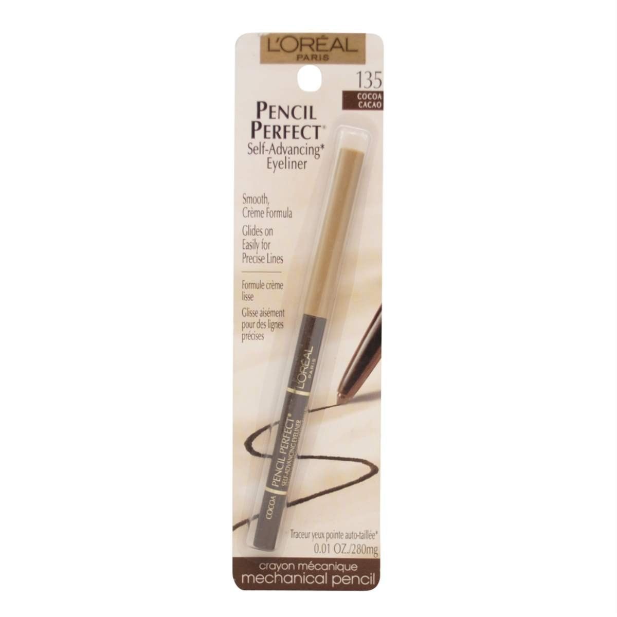 L'Oreal Pencil Perfect SelfAdvancing Eyeliner, 135 Cocoa