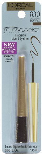 L'OREAL Telescopic Waterproof Liquid Precision Eyeliner, Dark Brown 830