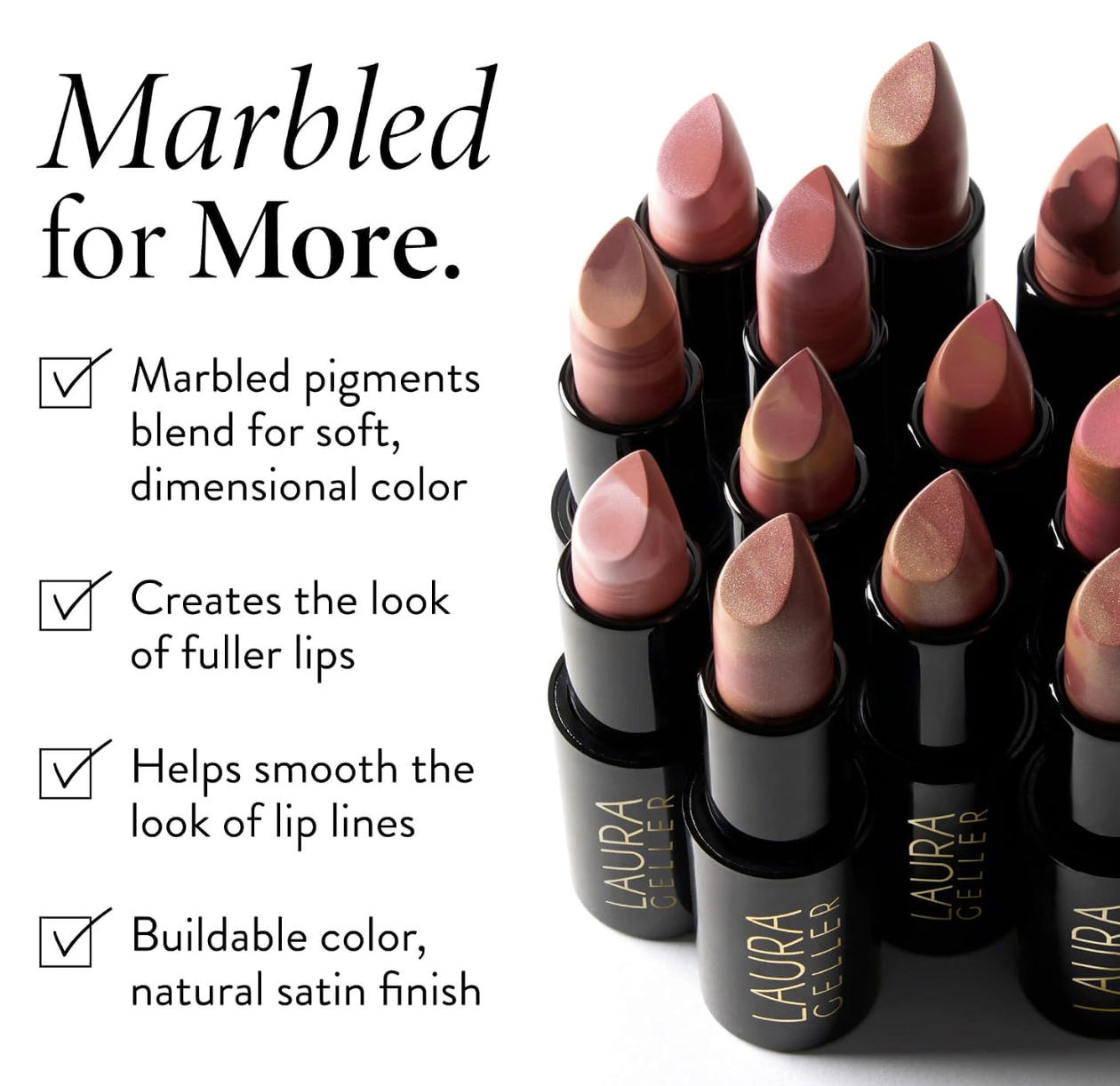 LAURA GELLER Italian Marble Sheer Hydrating Lipstick - Sugared Maple [08]