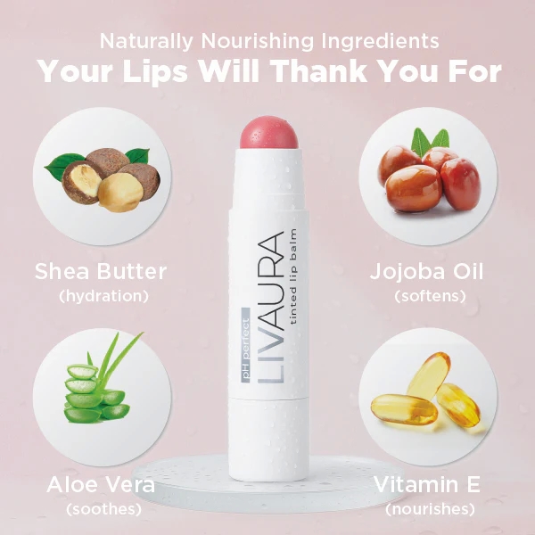 LIVAURA pH Activated Lip Balm - Rose Gold