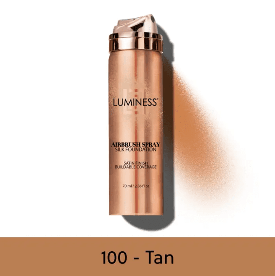 LUMINESS Cosmetics Airbrush Spray Silk Foundation - Tan (100)