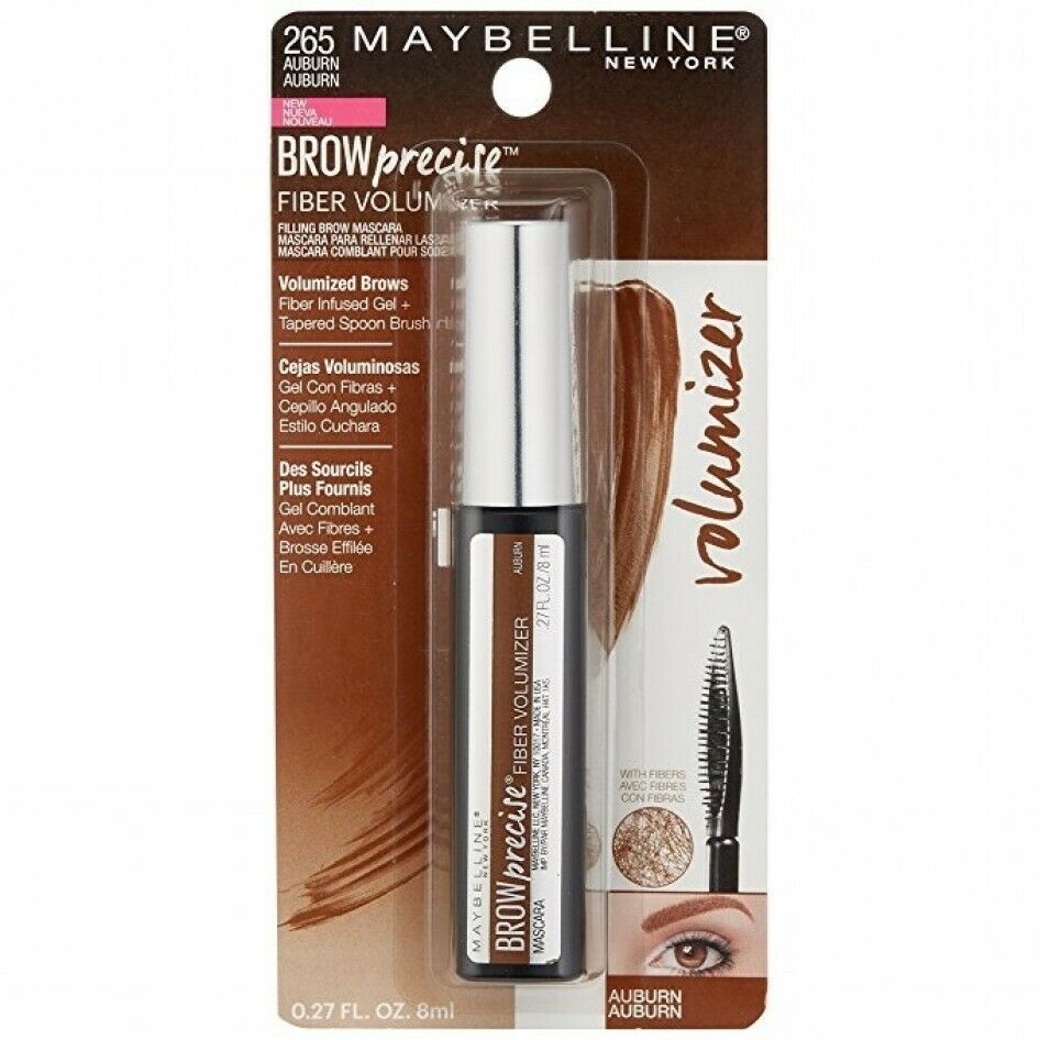 Maybelline Brow Precise Fiber Volumizer Eyebrow Mascara, Auburn 265