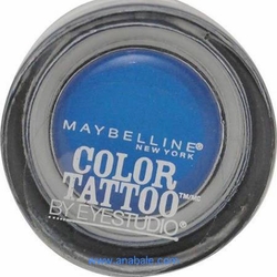 Maybelline Color Tattoo Metal Eyeshadow, Blue on By 100