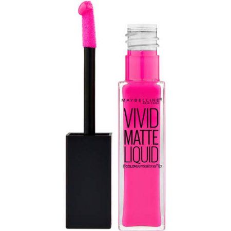 Maybelline New York Color Sensational Vivid Matte Liquid Lipstick, Electric Pink
