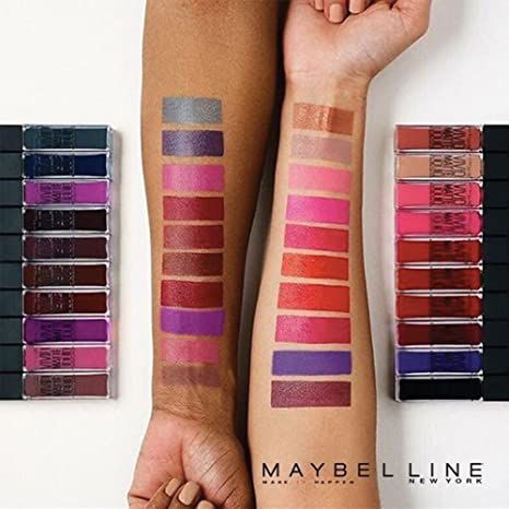 Maybelline New York Color Sensational Vivid Matte Liquid Lipstick, Electric Pink