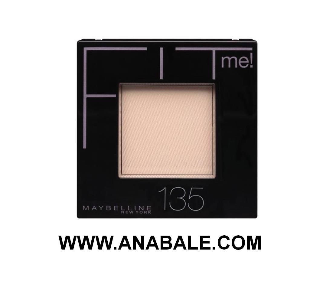 Maybelline New York Fit Me! Powder, 135 Creamy Natural, 0.3 Ounce / (9g)