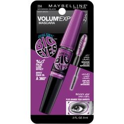 Maybelline Volum Express Falsies Big Eyes Washable Mascara, Brownish Black 204
