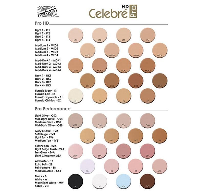 Mehron Celebre Pro-HD Beauty, Black Cream Foundation