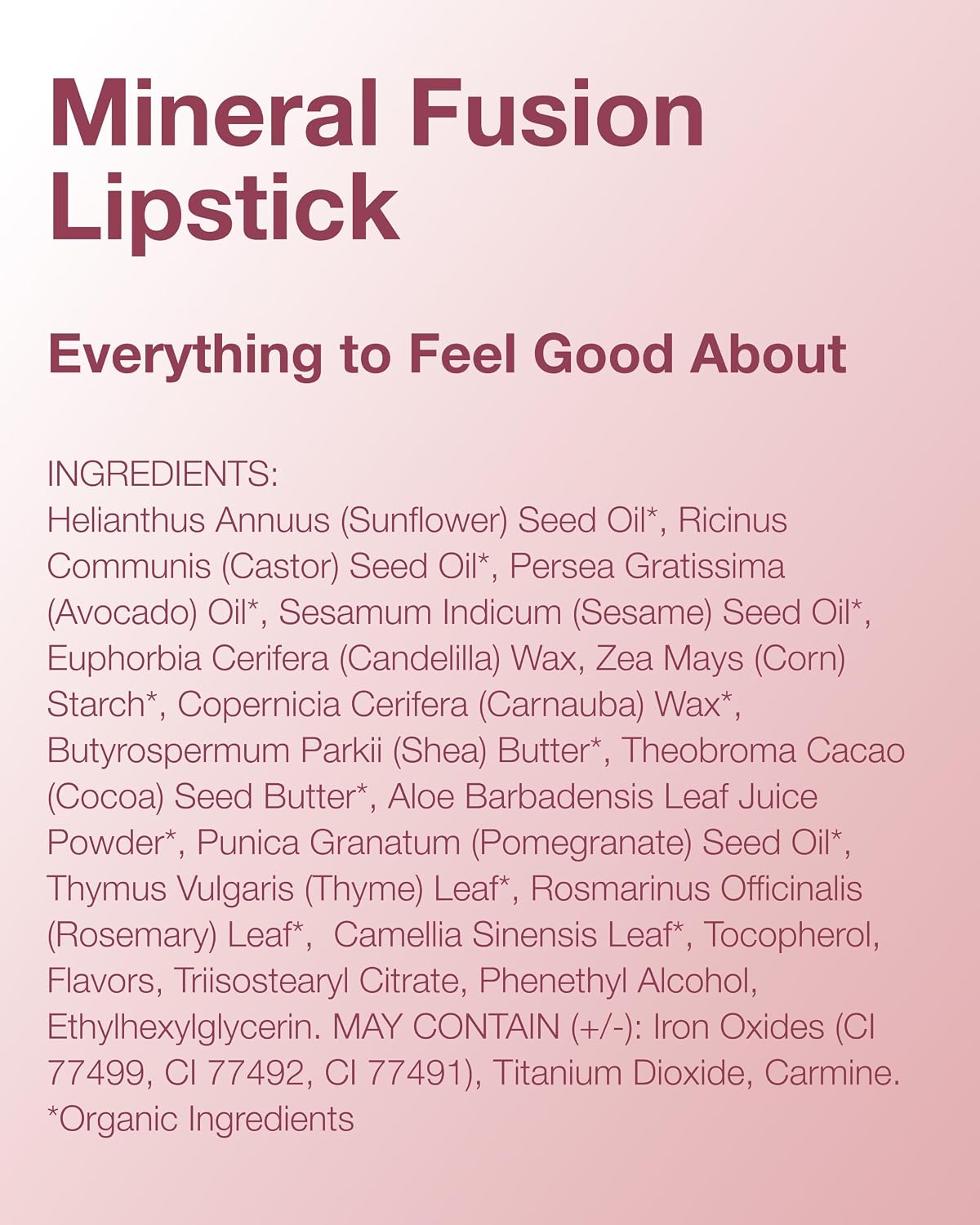 Mineral Fusion Lipstick, Alluring - plum