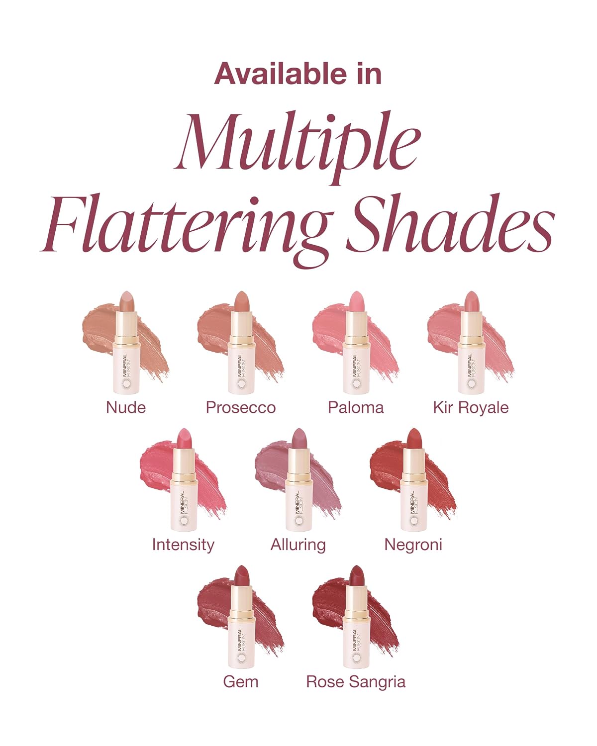 Mineral Fusion Lipstick, Burst - shimmering copper