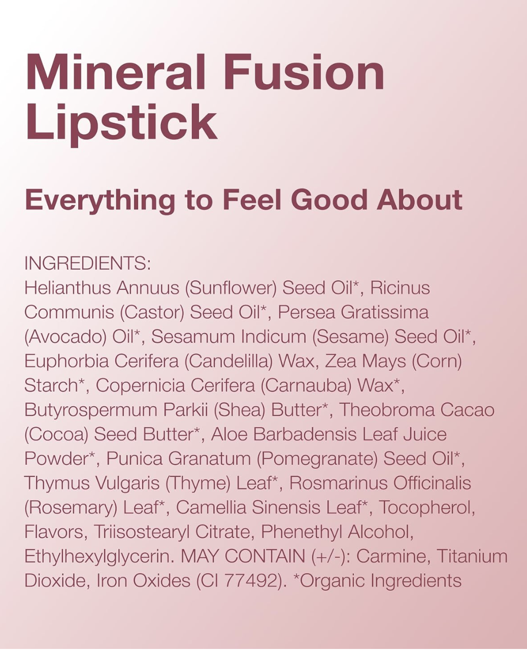 Mineral Fusion Lipstick, Intensity