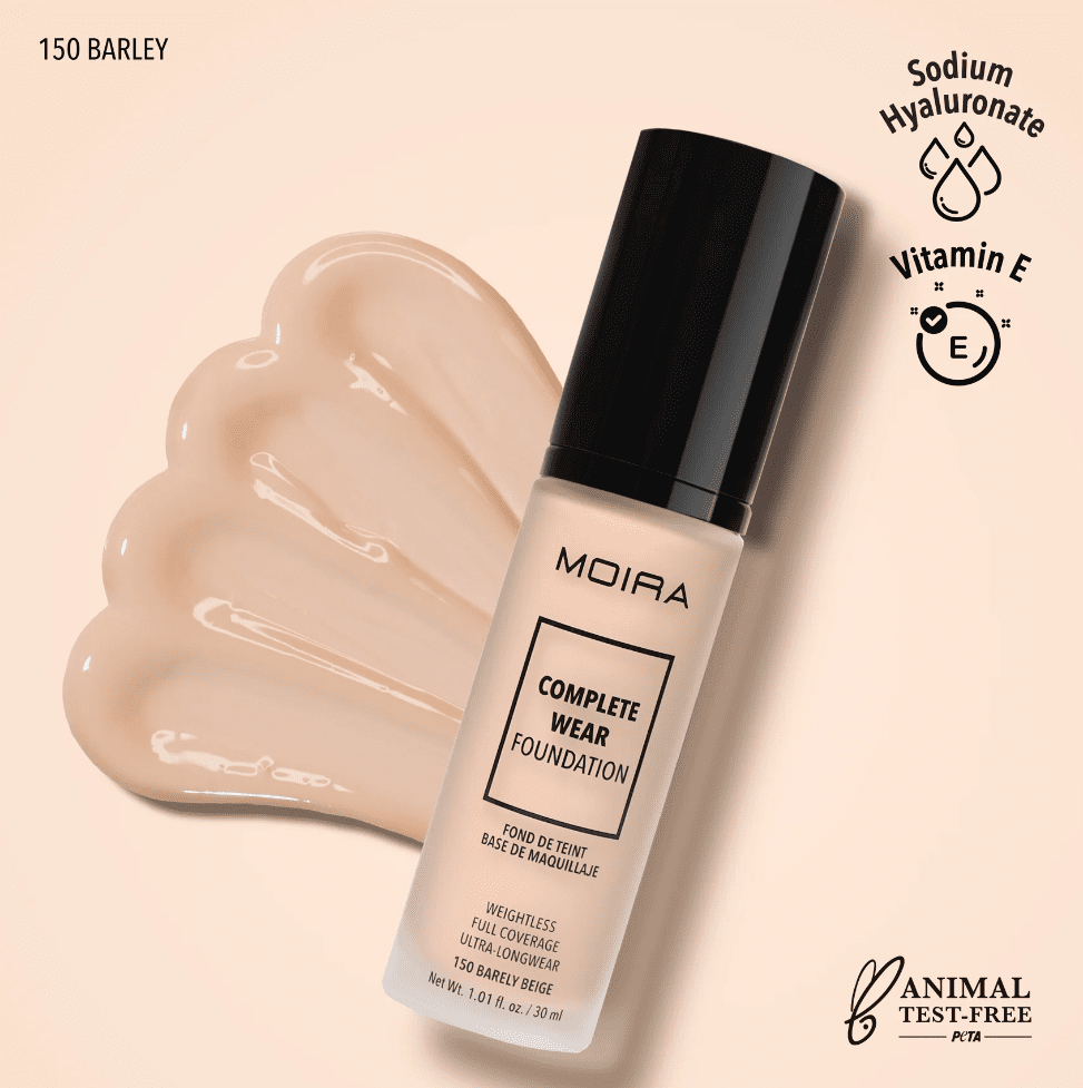 Moira Cosmetics Complete Wear Foundation - Barely Beige (150)