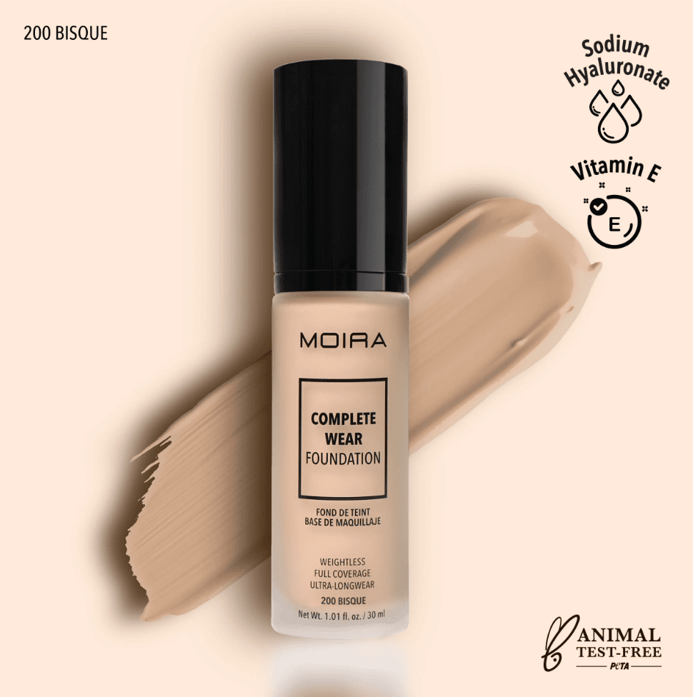 Moira Cosmetics Complete Wear Foundation - Bisque (200)