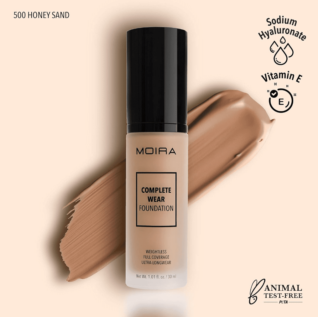 Moira Cosmetics Complete Wear Foundation - Honey Sand (500)