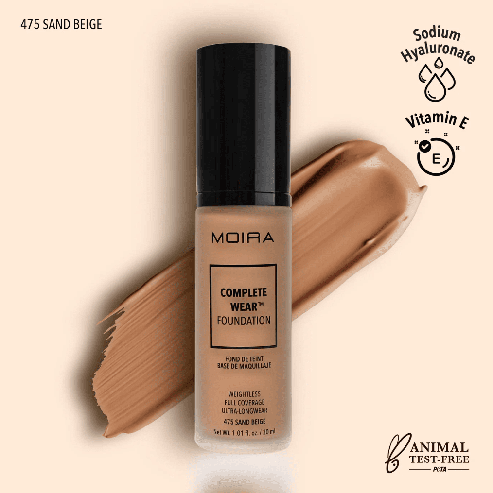 Moira Cosmetics Complete Wear Foundation - Sand Beige (475)