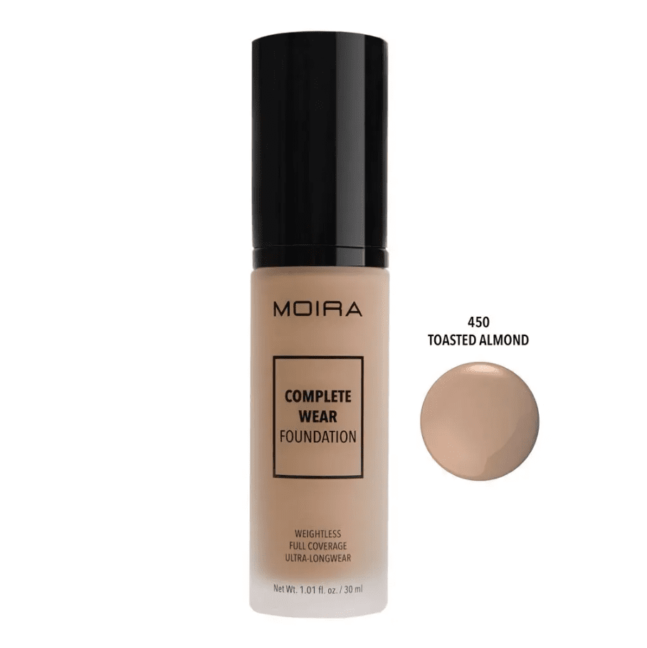 Moira Cosmetics Complete Wear Foundation - Toasted Almond (450)