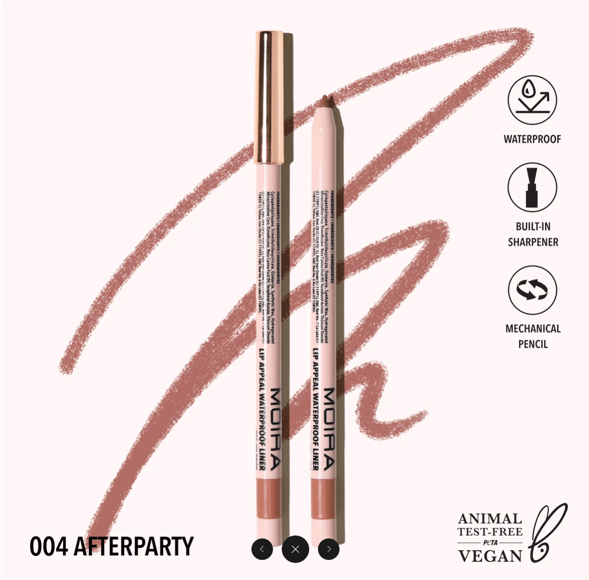 Moira Cosmetics Lip Appeal Waterproof Liner - Afterparty (004)